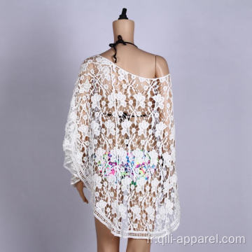 Crochet Filles Robe De Plage Robe Blanche Sexy Beachwear